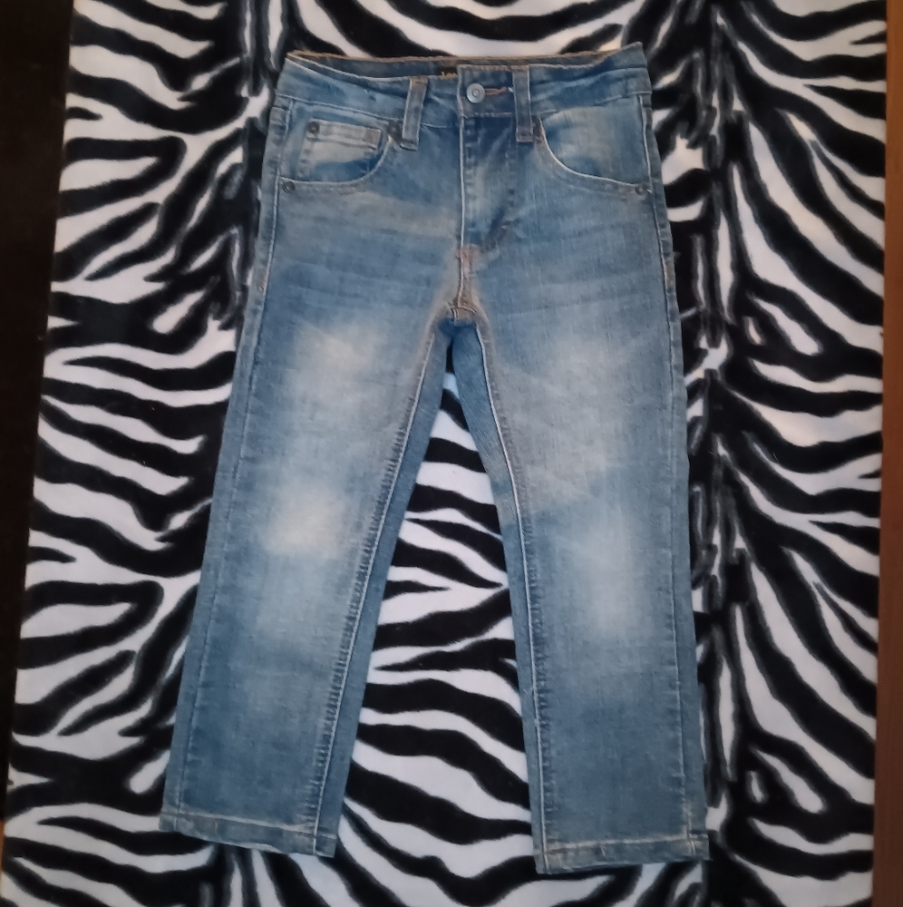 Boys Lee Skinny Fit Straight Leg Denim Blue Jeans
